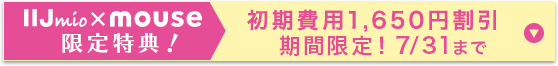 IIJmio x mouse 限定特典